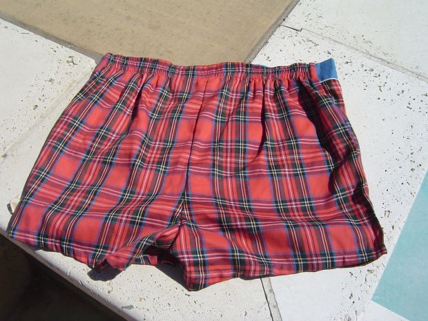 SOLD - New with Tags Vintage 60's Jantzen Plaid Swim Trunks Shorts sz 38